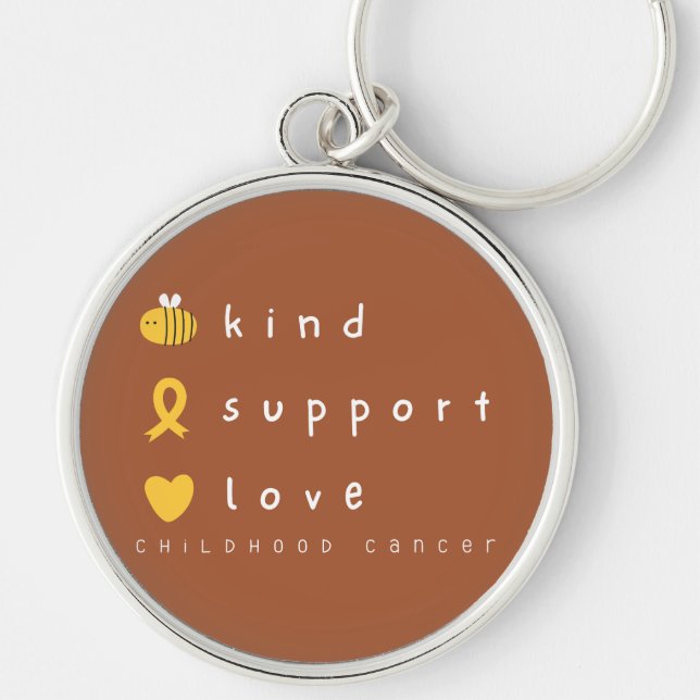 childhood cancer awareness Keychain gift (Front)