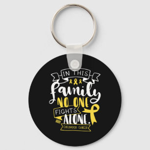 Childhood Cancer Awareness Kid Family No Alone Quo Key Ring