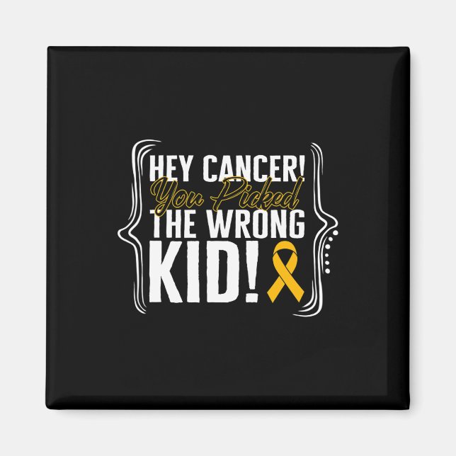 Childhood Cancer Awareness Kid Warrior Ribbon Stro Magnet (Front)