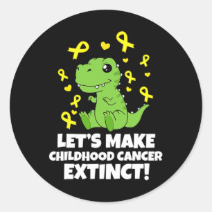Childhood Cancer Awareness Let Make Childhood Canc Classic Round Sticker