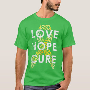 Childhood Cancer Awareness Love Hope Cure 632 T-Shirt