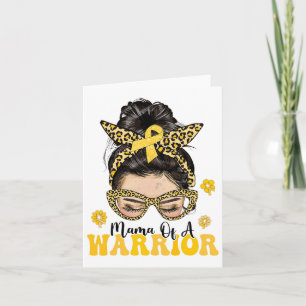 Childhood Cancer Awareness Mama Of A Warrior Messy Card