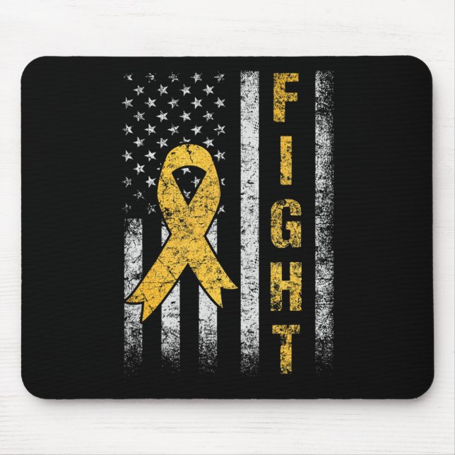 Childhood Cancer Awareness Month American Flag We  Mouse Pad (Front)