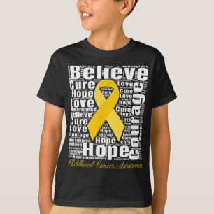 Childhood Cancer Awareness Month Believe Hope Cour T-Shirt