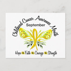 Childhood Cancer Awareness Month Butterfly 3.2 Postcard