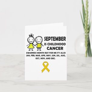 Childhood Cancer Awareness Month Gift Yellow Ribbo Card