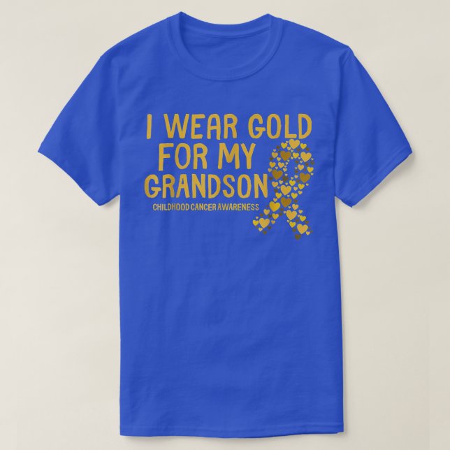 Childhood Cancer Awareness Month Ribbon Grandson G T-Shirt (Design Front)