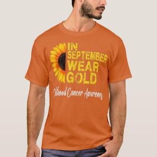 Childhood Cancer Awareness Month Sunflower Support T-Shirt