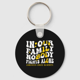 Childhood Cancer Awareness Month Support Family Fa Key Ring