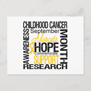 Childhood Cancer AWARENESS Month TRIBUTE Postcard