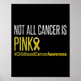 Childhood Cancer Awareness Month Yellow Cancer Rib Poster