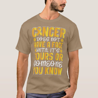 Childhood Cancer Awareness Motivation Yellow Ribbo T-Shirt