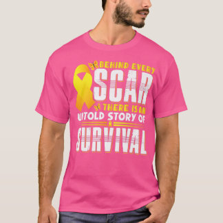 Childhood Cancer Awareness Motivation Yellow Ribbo T-Shirt