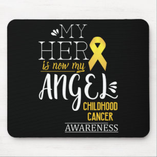 Childhood Cancer Awareness My Hero Is Now My Angel Mouse Pad