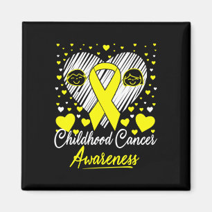 Childhood Cancer Awareness Parents Heart Ribbon Gi Magnet