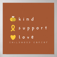 childhood cancer awareness Poster Print Sign