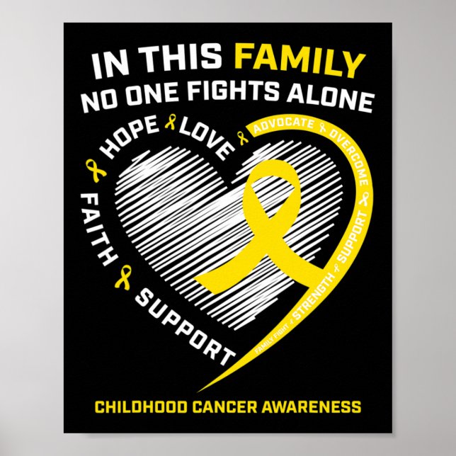 Childhood Cancer Awareness Products Gifts Boys Gir Poster (Front)