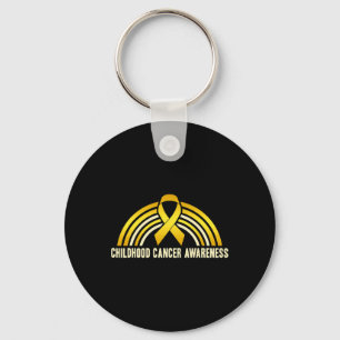 Childhood Cancer Awareness Rainbow Key Ring