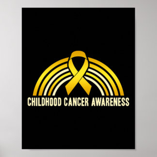 Childhood Cancer Awareness Rainbow Poster