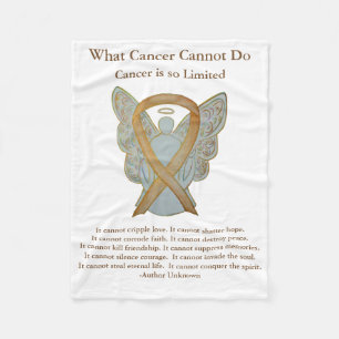 Childhood Cancer Awareness Ribbon Angel Blanket