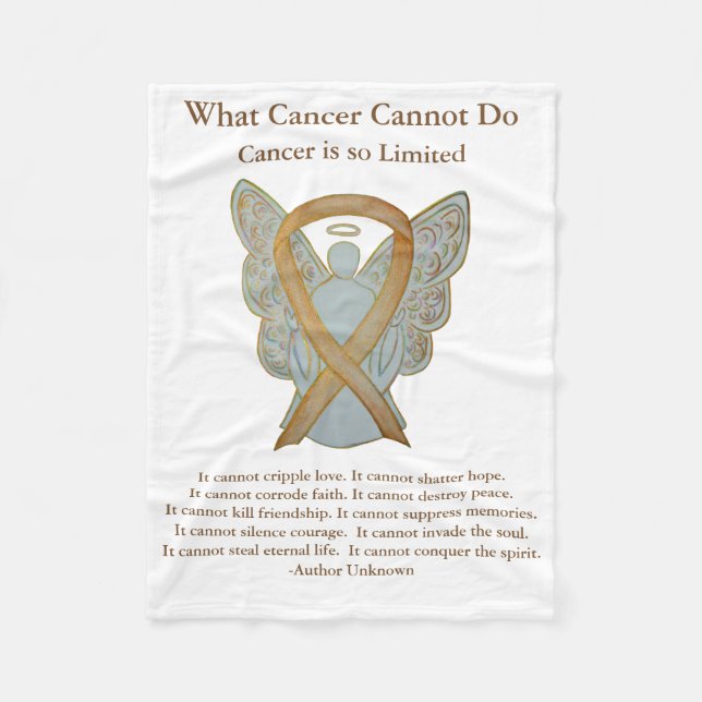 Childhood Cancer Awareness Ribbon Angel Blanket (Front)