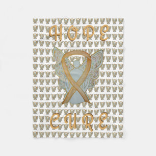 Childhood Cancer Awareness Ribbon Angel Blankets