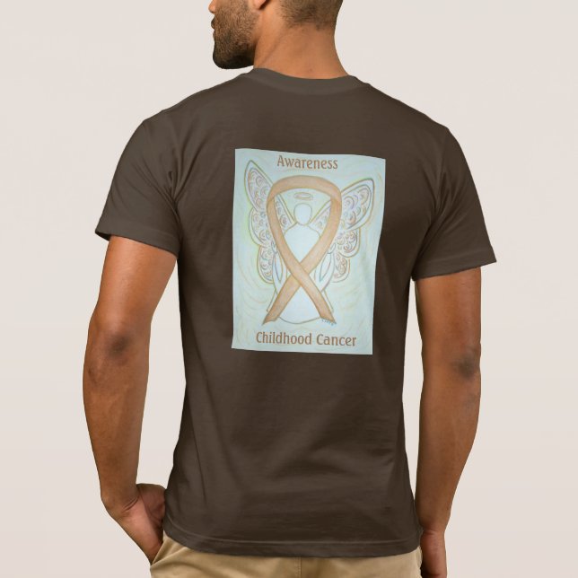 Childhood Cancer Awareness Ribbon Angel Shirts (Back)