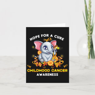 Childhood Cancer Awareness Ribbon Hope For A Cure Card
