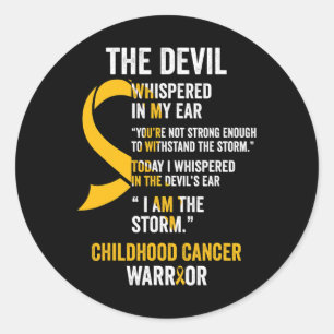Childhood Cancer Awareness Ribbon s1 Classic Round Sticker