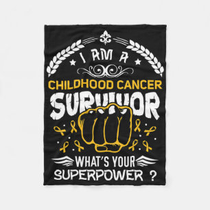 Childhood Cancer Awareness Ribbon S Fleece Blanket