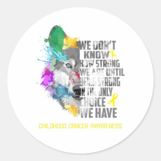 Childhood Cancer Awareness Ribbon Support Gifts Classic Round Sticker