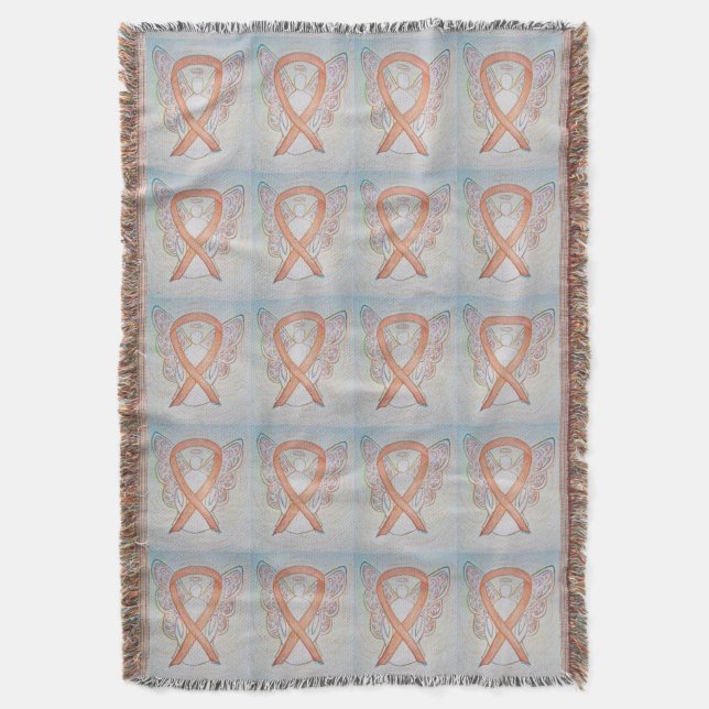 Childhood Cancer Awareness Ribbon Throw Blankets (Front Vertical)