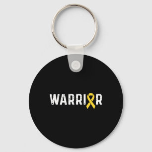 Childhood Cancer Awareness Ribbon Warrior  Key Ring