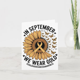 Childhood Cancer Awareness Ribbon With Butterflie  Card
