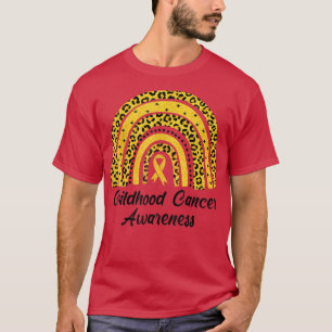 Childhood Cancer Awareness Shirt Rainbow Leopard R