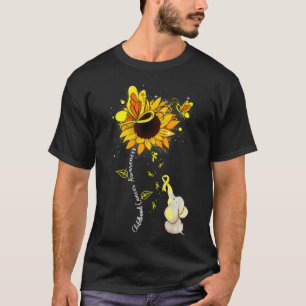 Childhood Cancer Awareness Sunflower Elephant Men T-Shirt