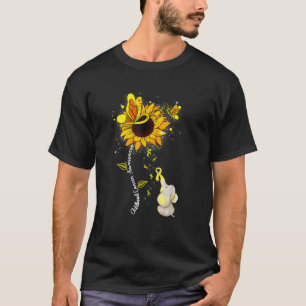 Childhood Cancer Awareness Sunflower Elephant Men T-Shirt
