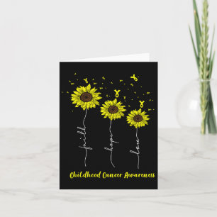 Childhood Cancer Awareness Sunflower Faith Hope Lo Card