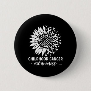 Childhood Cancer Awareness Sunflower Yellow Childh 6 Cm Round Badge