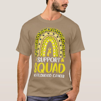 Childhood Cancer Awareness Support Squad Gold Ribb T-Shirt