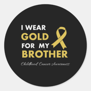 Childhood Cancer Awareness Survivor Men Warrior Br Classic Round Sticker