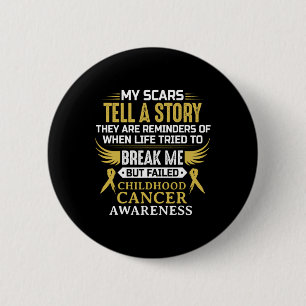 Childhood Cancer Awareness Survivor Ribbon Men Wom 6 Cm Round Badge