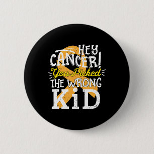 Childhood Cancer  Awareness Survivor Wrong Kid Sup 6 Cm Round Badge