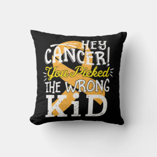 Childhood Cancer  Awareness Survivor Wrong Kid Sup Cushion