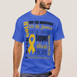 Childhood Cancer Awareness T Shirt Gold for a Chil