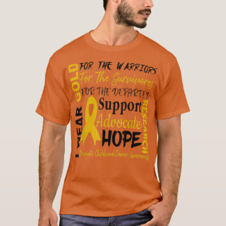 Childhood Cancer Awareness T Shirt Gold for a Chil