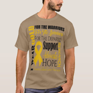 Childhood Cancer Awareness T Shirt Gold for a Chil