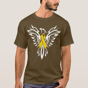 Childhood Cancer Awareness T Shirt Gold Ribbon Pho