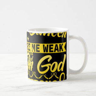 Childhood Cancer Awareness Tee God keeps me strong Coffee Mug
