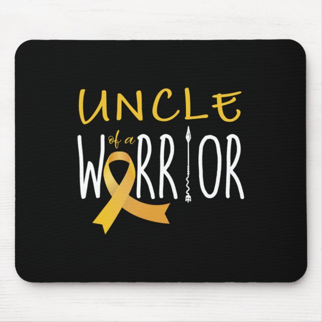 Childhood cancer awareness Uncle of a warrior  Mouse Pad (Front)